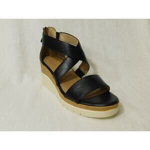 W629 Soul Naturalizer Black Goodtimes Ankle Strap Wedge Sandals - Size 10 W